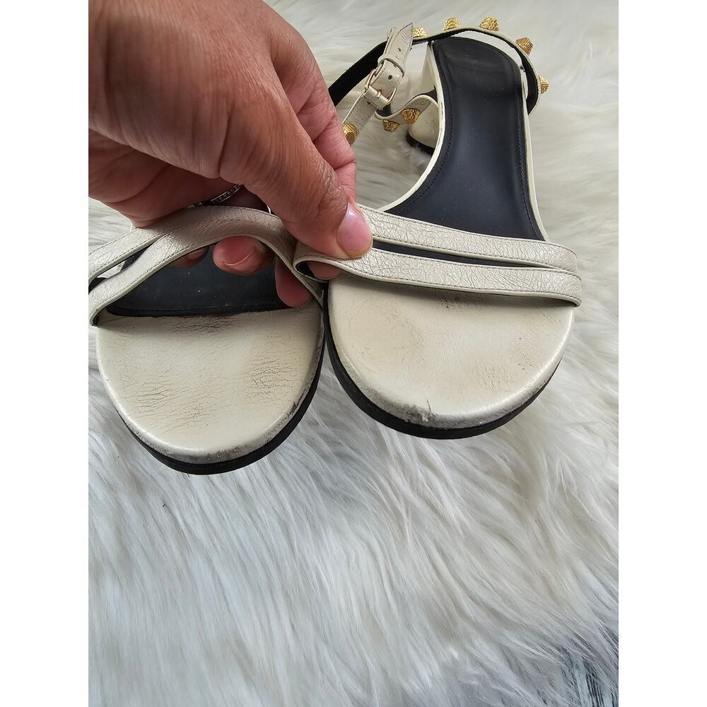 Balenciaga Paris Studded Arena White Sandals size 41 - Picture 3 of 10